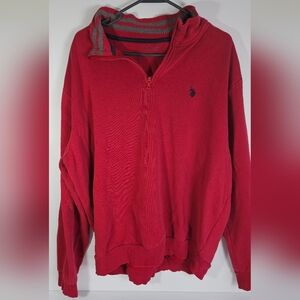 U.S. Polo Assn. Red Half-Zip Sweatshirt